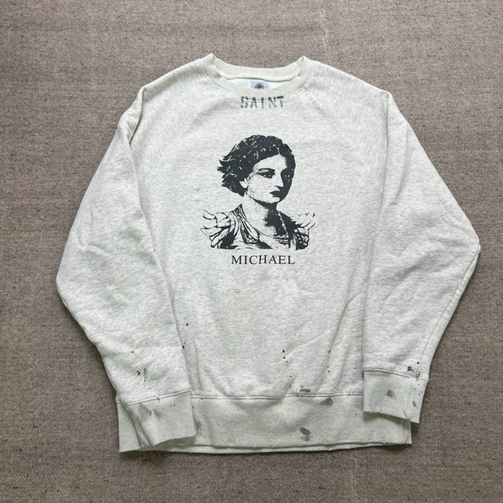 Saint Michael Sweatshirt Mens XL Gray 2021 AW Japanese